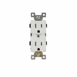 15 Amp Tamper Resistant Commercial Grade Duplex Receptacle, Light Almond