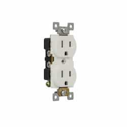 Enerlites 15 Amp Tamper Resistant Duplex Receptacle, Commercial Grade, White