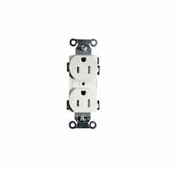 Enerlites White Straight Blade Commercial Grade Duplex Receptacle