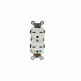 15 Amp Isolated Ground Industrial Grade Duplex Receptacle, Orange