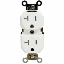 20 Amp Tamper Resistant Commercial Grade Decorator Duplex Receptacle, Ivory