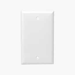 White Colored Thermoplastic 1-Gang Blank Wall Plate