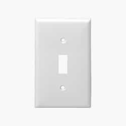 Enerlites White Colored 1-Gang Toggle Switch Plastic Wall Plates