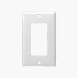 White 1-Gang Mid-Size Decorator/GFCI Plastic Wall plates