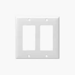 Enerlites White Colored 2-Gang Decorator/GFCI Plastic Wall plates