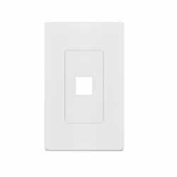 Enerlites 1-Gang 1-Port Decorator Keystone Wall Plate, Screwless, Polycarbonate