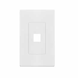 1-Gang 1-Port Decorator Keystone Wall Plate, Screwless, Polycarbonate