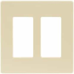 Enerlites Ivory 2-Gang Standard Size Decorator Screw less Wall plates