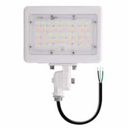 35/50W LED Flood Light w/ Photocell & Knuckle, 120V-277V, White