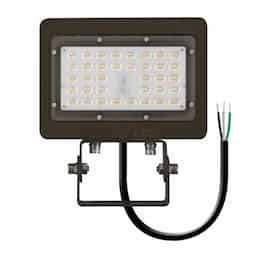 30W Trunnion Mini Area Flood Light, 120-277V, Selectable CCT, Bronze