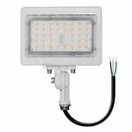 50W LED Area Flood Light w/ Knuckle, 7000 lm, 120V-277V, 3000K, White