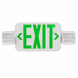 3.5W Emergency Exit Light, Single/Double, Remote, 120V-277V, Green