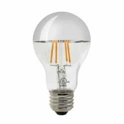 EnVision 4W LED A19 Filament Bulb, Half Mirror, E26, 120V, 1800K