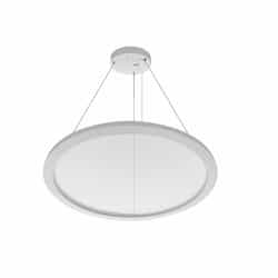 23-in 50W Circular Suspended Up/Down Light, 120-277V, CCT Select, WH