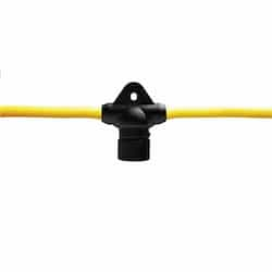 50-ft 150W String Light, Blunt Cord, 12/3 SEOW, 120V, BLK