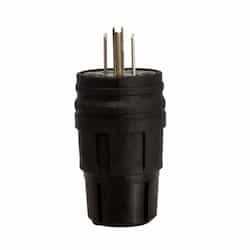 5-15 NEMA Plug, Perma-Grip, 2P/3W, 1 Ph, 125V, Small, Black