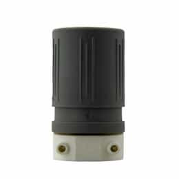 NEMA Connector, Perma-Link, 2P/3W, 1 PH, 20A, 125V, Medium, Black