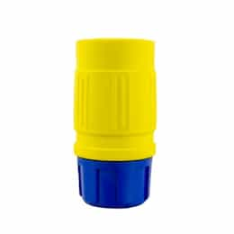 NEMA Connector, Perma-Grip, 2P/3W, 1 PH, 30A, 125V, Medium, Yellow