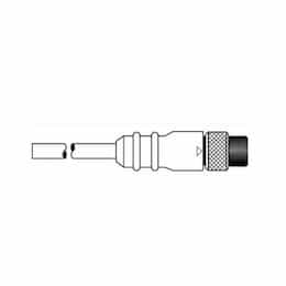 6-ft MicroSync Dual Key, M Straight, Single End, 5-Pole, 22 AWG