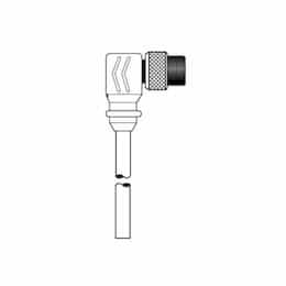 20-ft MicroSync Dual Key, M9, Single End, 6-Pole, 22 AWG