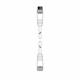 12-ft MiniSync, Double End, Female/Male Straight, 6-Pole, 8A, 600V