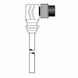 12-ft MiniSync, Single End, Male, 90 Degree, 8-Pole, 7A, 600V