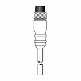 12-ft MiniSync, Single End, Male, Straight, 8-Pole, 7A, 600V