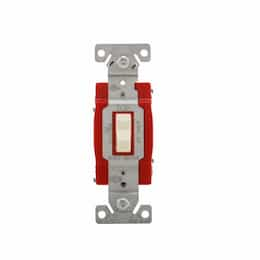 20 Amp 4-Way Toggle Switch, #14-10 AWG, 120-277V, Almond