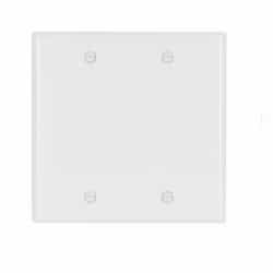 Eaton Wiring 2-Gang Thermoset Blank Wallplate, White