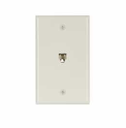 4-Conductor Phone Wall Jack, Light Almond