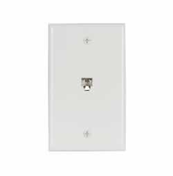 4-Conductor Phone Wall Jack, White