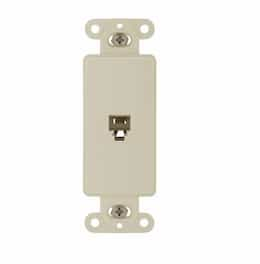 4-Conductor Phone Jack Insert, Almond