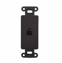 4-Conductor Phone Jack Insert, Black