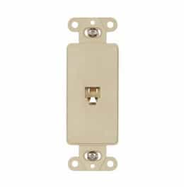 4-Conductor Phone Jack Insert, RJ14, Ivory 