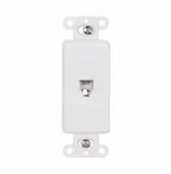 4-Conductor Phone Jack Insert, White 