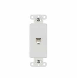 6-Conductor Decorative Phone Jack, White