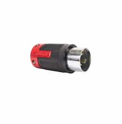 50 Amp Locking Connector, Non-NEMA, 3-Pole, Black/Red