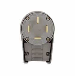 Eaton Wiring 60 Amp Electric Plug, Angled, NEMA 18-60P, Black