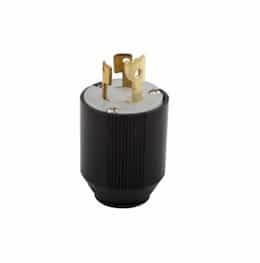 Eaton Wiring 15 Amp Electric Plug, Locking, Nylon, Black/White