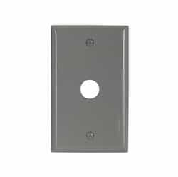 1-Gang Phone & Coax Wall Plate, Standard, Gray