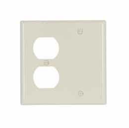 2-Gang Blank & Duplex Wall Plate, Standard, Almond