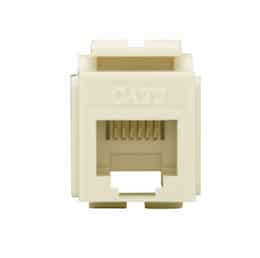 Cat 3 Modular Jack, 6-Conductor, Light Almond