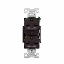 15 Amp Heavy-Duty Duplex Receptacle, #14-10 AWG, 6-15R, 250V, Brown