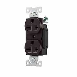 15 Amp 250V Construction Grade Duplex Receptacle, Brown