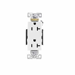 20 Amp Duplex Receptacle, 2-Pole, 3-Wire, 125V, #14-10 AWG, Light Almond