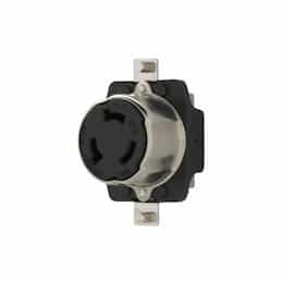 50 Amp Locking Receptacle, Non-NEMA, Black