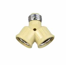 660W Lamp Holder, Polarized, Socket Adapter, Ivory