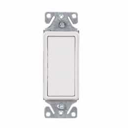15 Amp Decorator Switch, Single-Pole, 14-12 AWG, 120V-277V, White