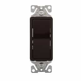 15 Amp 3-Way Rocker Switch, Auto Ground, Brown