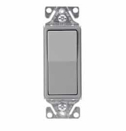 15 Amp 3-Way Rocker Switch, Gray